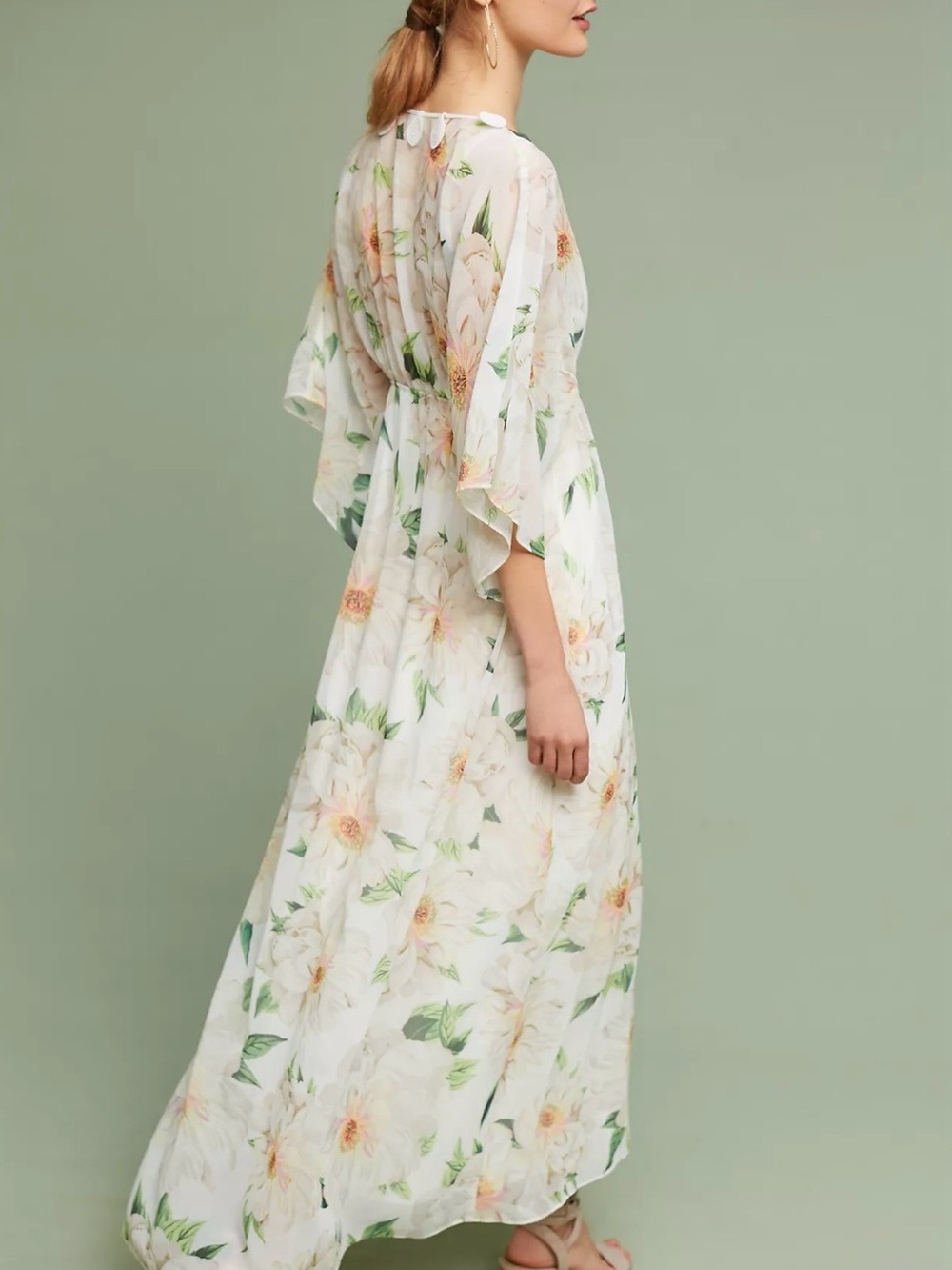 Farm Rio x Anthropologie Dahlia Floral Maxi Dress Size Medium EUC - Picture 3 of 9